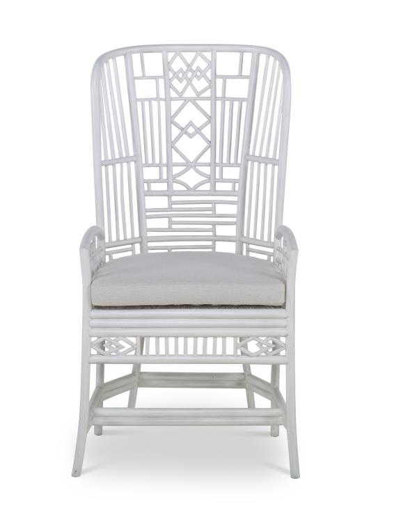 Riviera Desk Chair - White/Flax