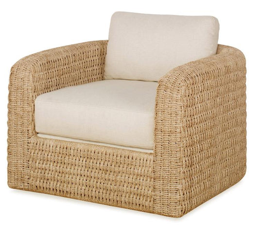 Bottega Swivel Chair - Natural/Flax