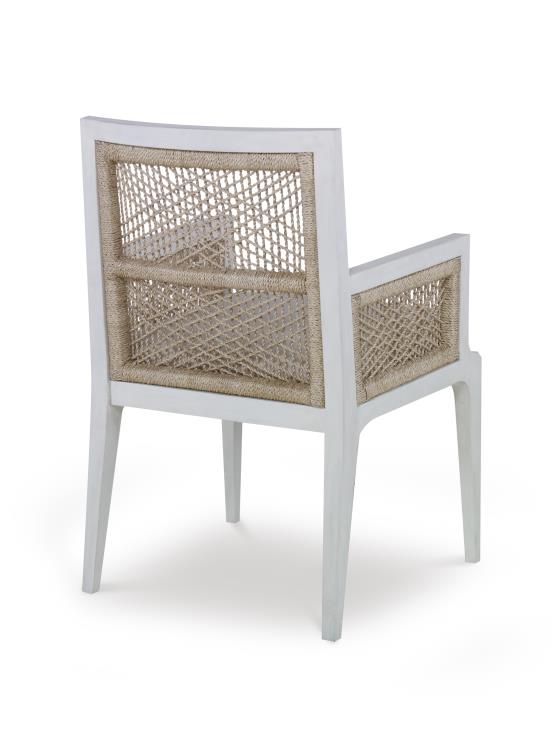 Pasadena Arm Chair - White/Natural/Flax