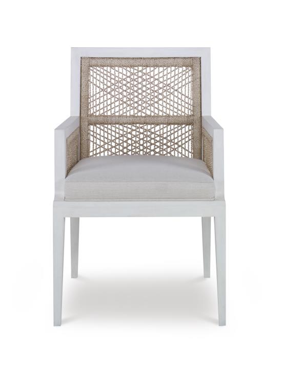 Pasadena Arm Chair - White/Natural/Flax