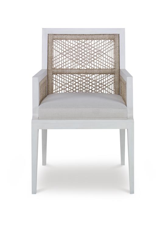 Pasadena Arm Chair - White/Natural/Flax