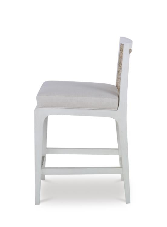 Pasadena Counter Stool - White/Natural/Flax