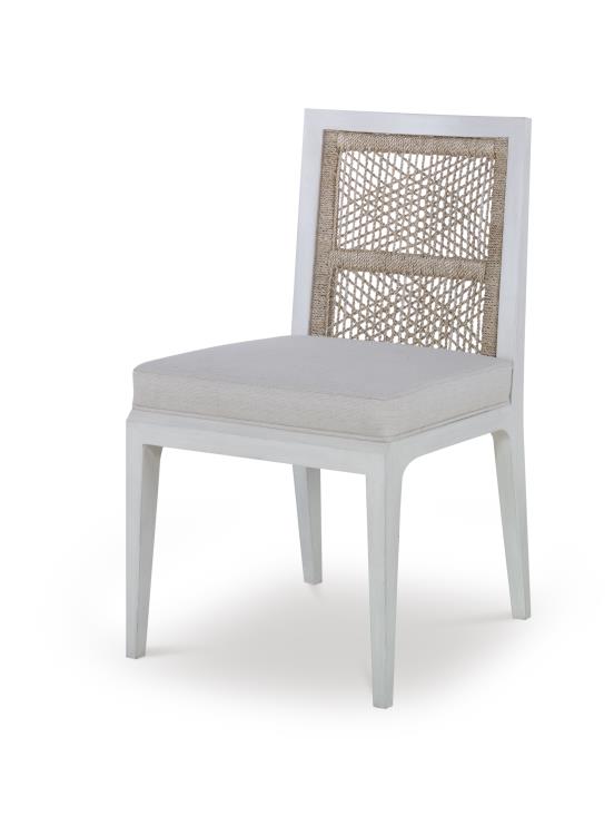 Pasadena Side Chair - White/Natural/Flax