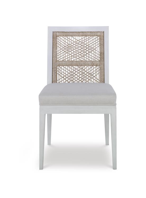 Pasadena Side Chair - White/Natural/Flax