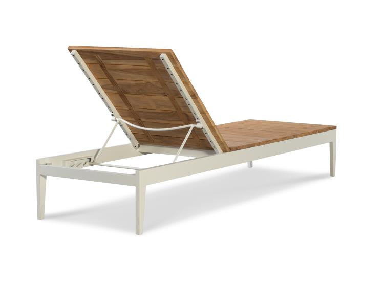 Ronan Poolside Aluminum/Teak Chaise