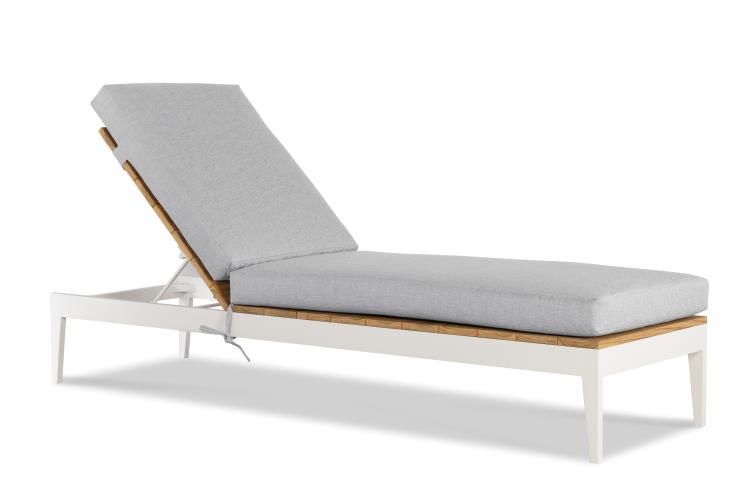 Ronan Poolside Aluminum/Teak Chaise