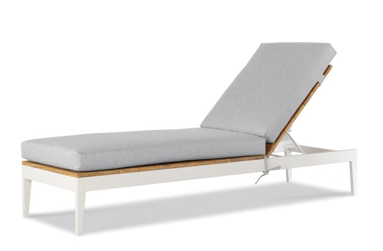Ronan Poolside Aluminum/Teak Chaise