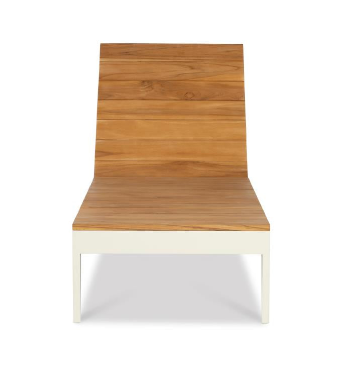 Ronan Poolside Aluminum/Teak Chaise