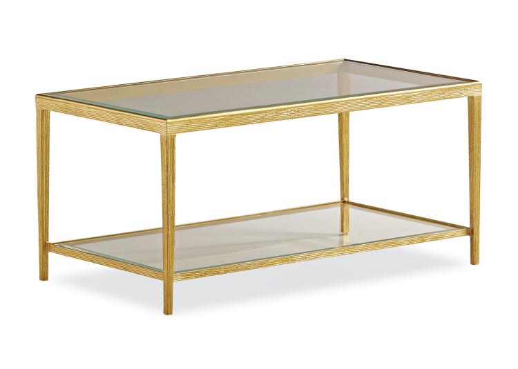 Jinx Brass Rectangle Cocktail Table