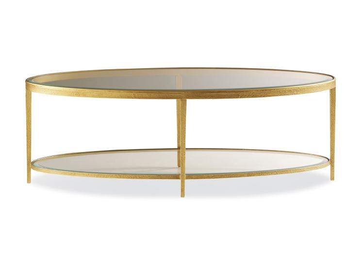 Jinx Brass Oval Cocktail Table