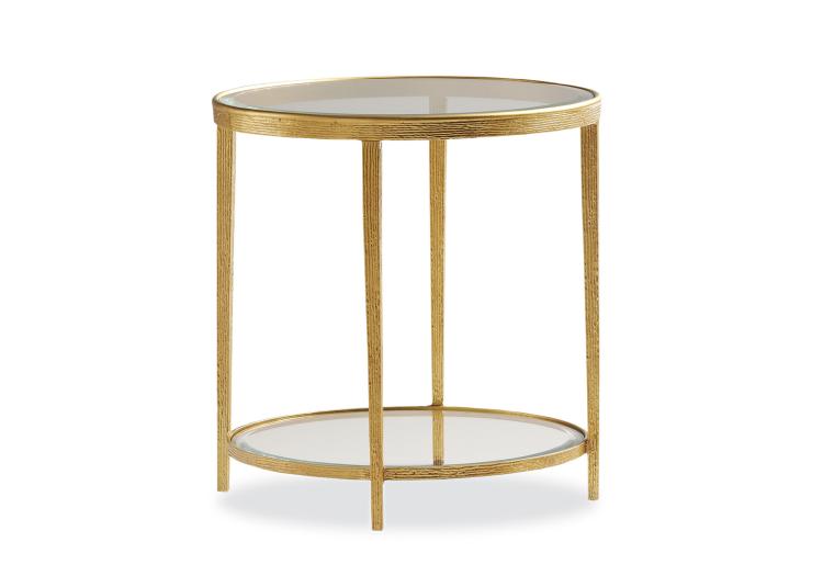 Jinx Brass Round Side Table