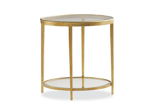 Jinx Brass Round Side Table