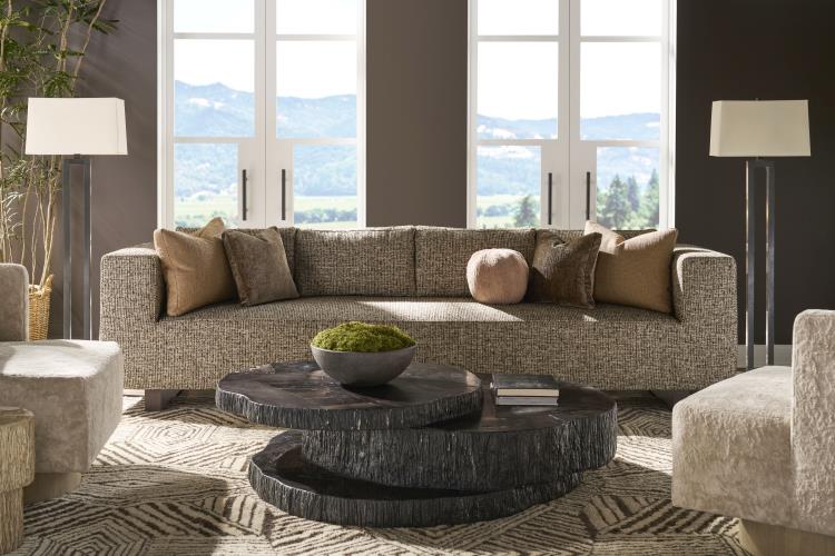 Elan Petrified Wood Accent Table - Light