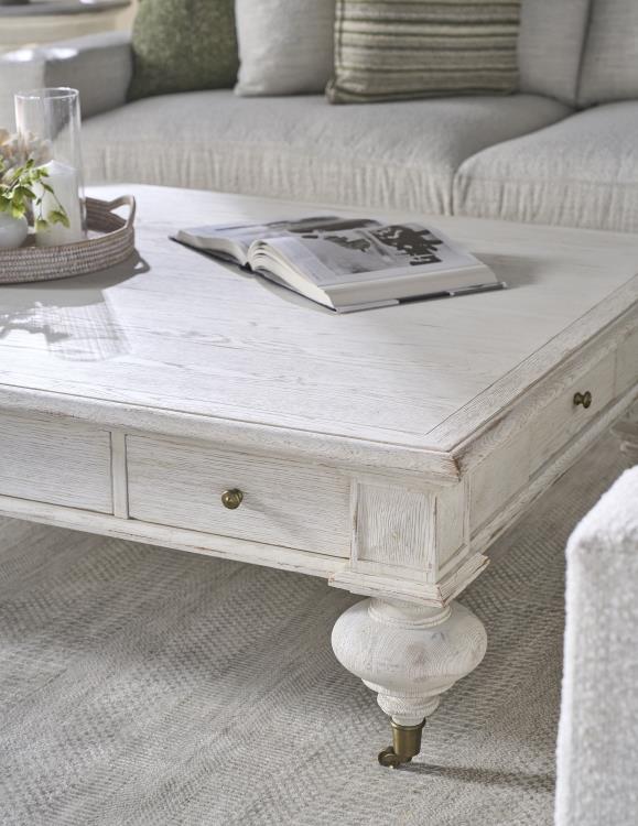 Grand Oak Cocktail Table - White