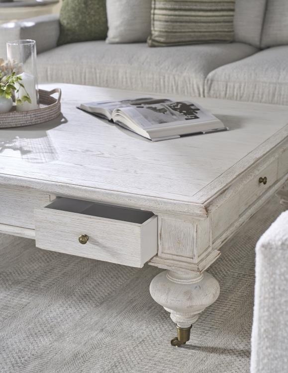 Grand Oak Cocktail Table - White