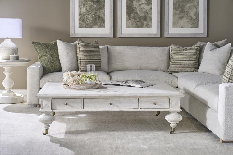 Grand Oak Cocktail Table - White