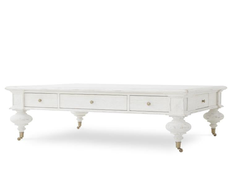 Grand Oak Cocktail Table - White