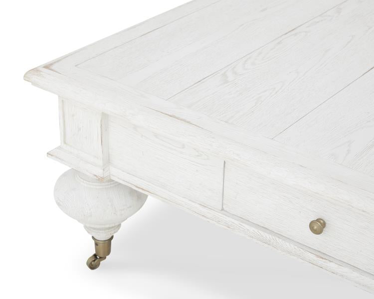 Grand Oak Cocktail Table - White