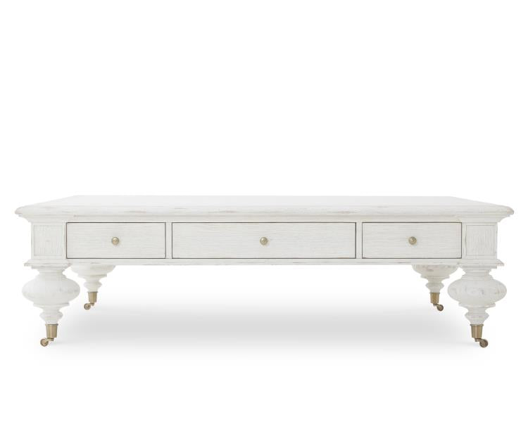 Grand Oak Cocktail Table - White