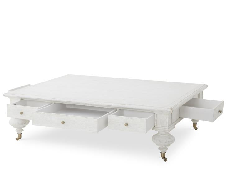 Grand Oak Cocktail Table - White