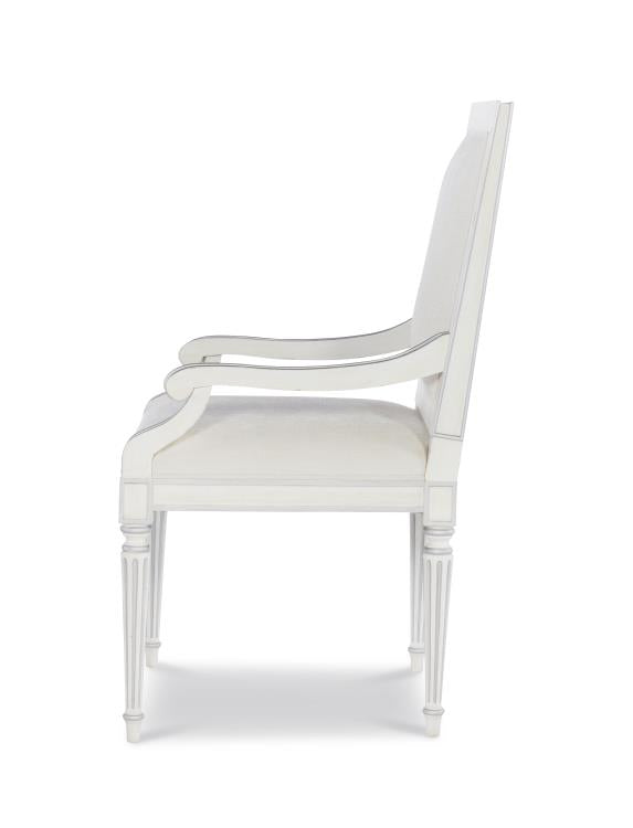 Barrington Arm Chair - White/Silver