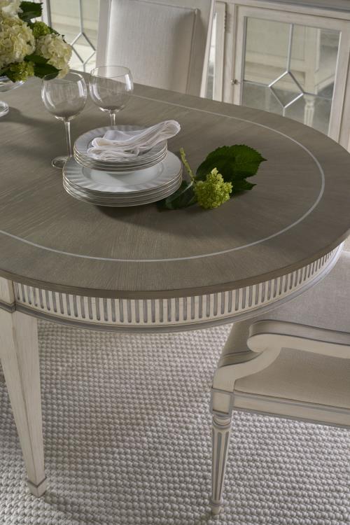 Barrington Dining Table - White/Silver