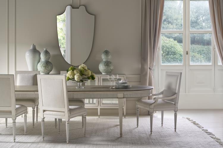 Barrington Dining Table - White/Silver