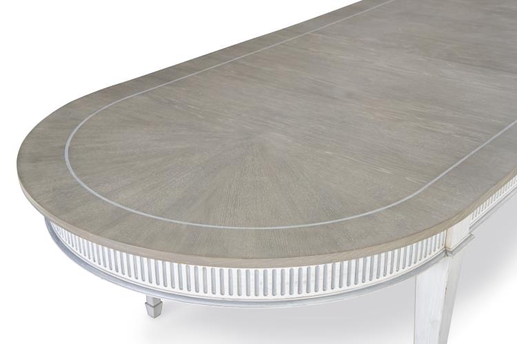 Barrington Dining Table - White/Silver