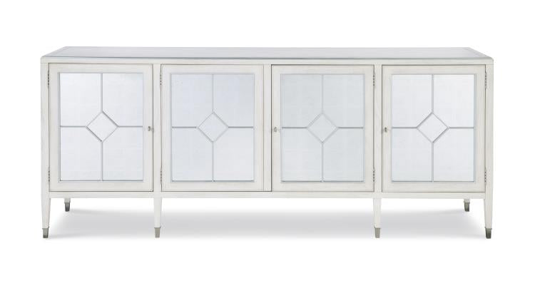 Barrington Four Door Sideboard - White/Silver