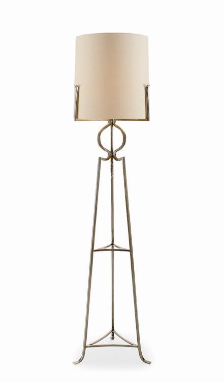 Polished Steel Floor Lamp