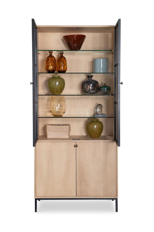 Open Sky Tall Display Cabinet - Natural