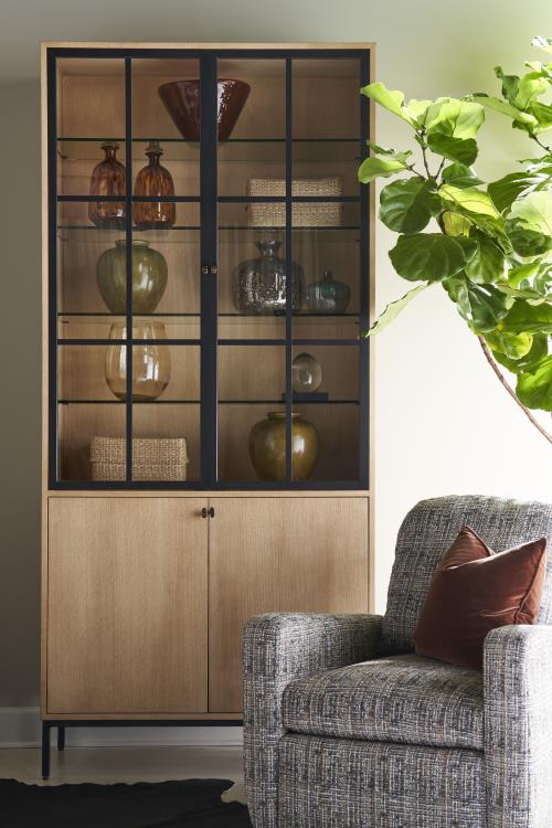 Open Sky Tall Display Cabinet - Natural