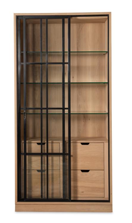 Open Sky Tall Display Cabinet - Natural