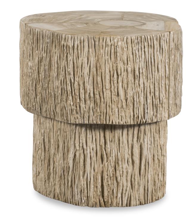 Elan Petrified Wood Accent Table - Light