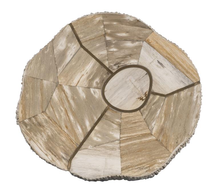 Elan Petrified Wood Accent Table - Light
