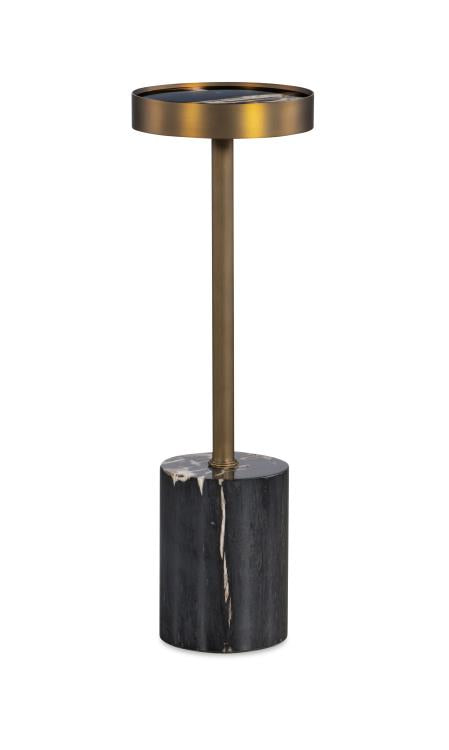 Acme Petrified Wood Drinks Table - Dark/Light