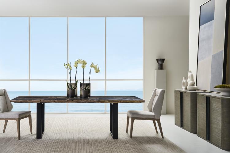 Andreas Petrified Wood Dining Table - Dark
