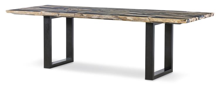 Andreas Petrified Wood Dining Table - Dark