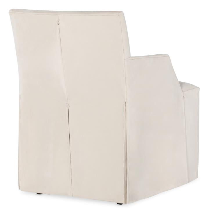 Stefano Skirted Chair - Taupe Suede (Stocked)