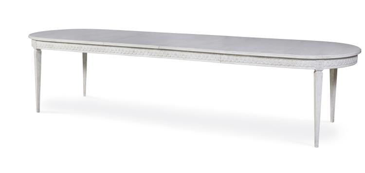 Lutetia Swedish Dining Table - Swedish Rubbed White
