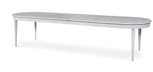 Lutetia Swedish Dining Table - Swedish Rubbed White