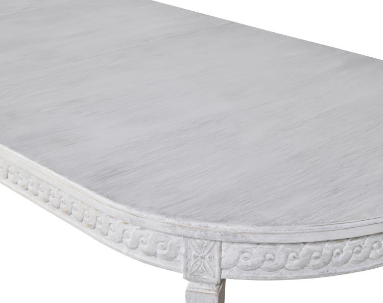 Lutetia Swedish Dining Table - Swedish Rubbed White
