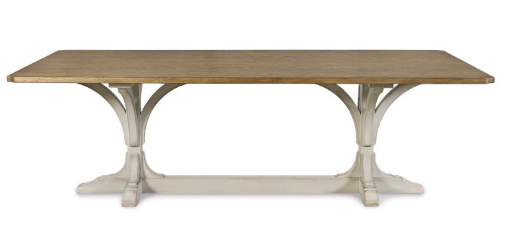 Lucca I 96" Dining Table - Tuscan Oak Top