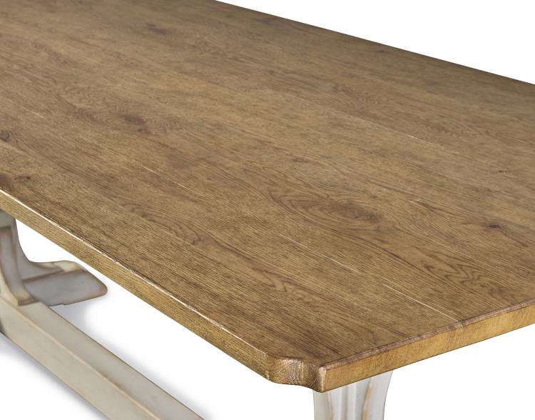 Lucca I 96" Dining Table - Tuscan Oak Top