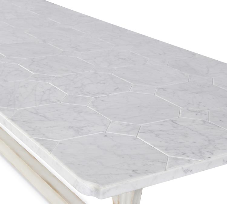 Lucca Ii 120" Dining Table - Marble Top