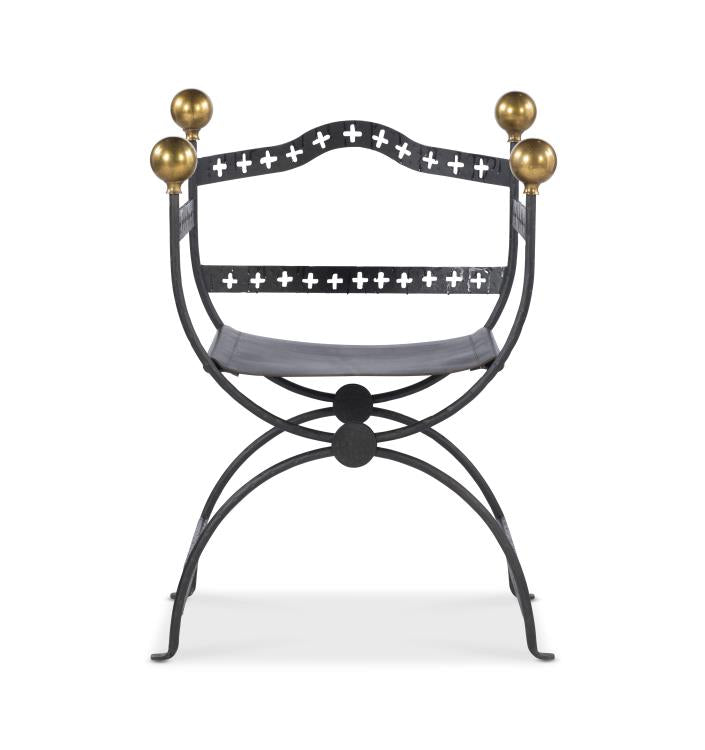 Dante Iron Savonarola Chair