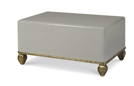 Loire Cocktail Table - French Lacquered Grey W/Gold