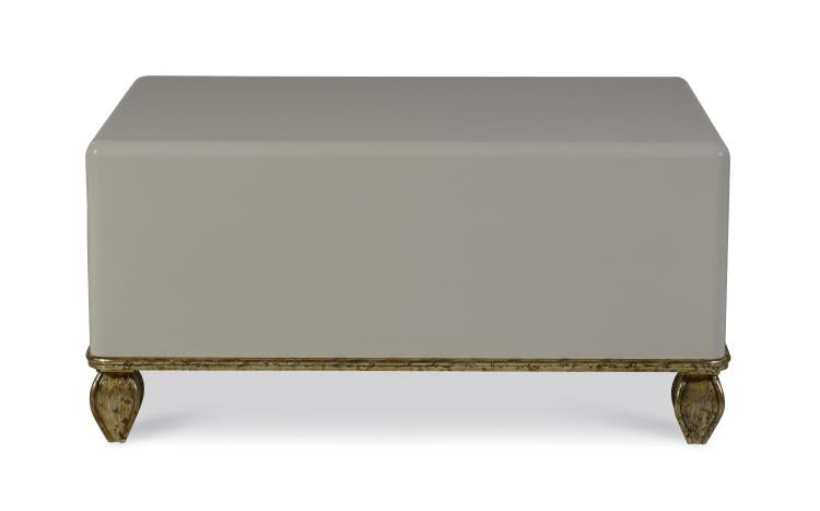 Loire Cocktail Table - French Lacquered Grey W/Gold