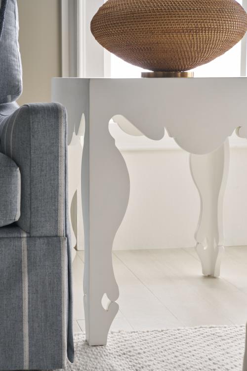 Sven Lamp Table - French White Plaster