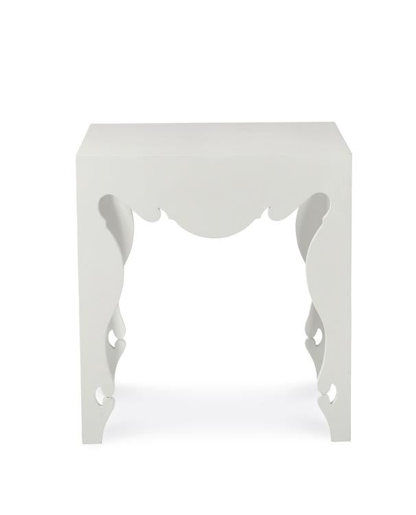 Sven Lamp Table - French White Plaster